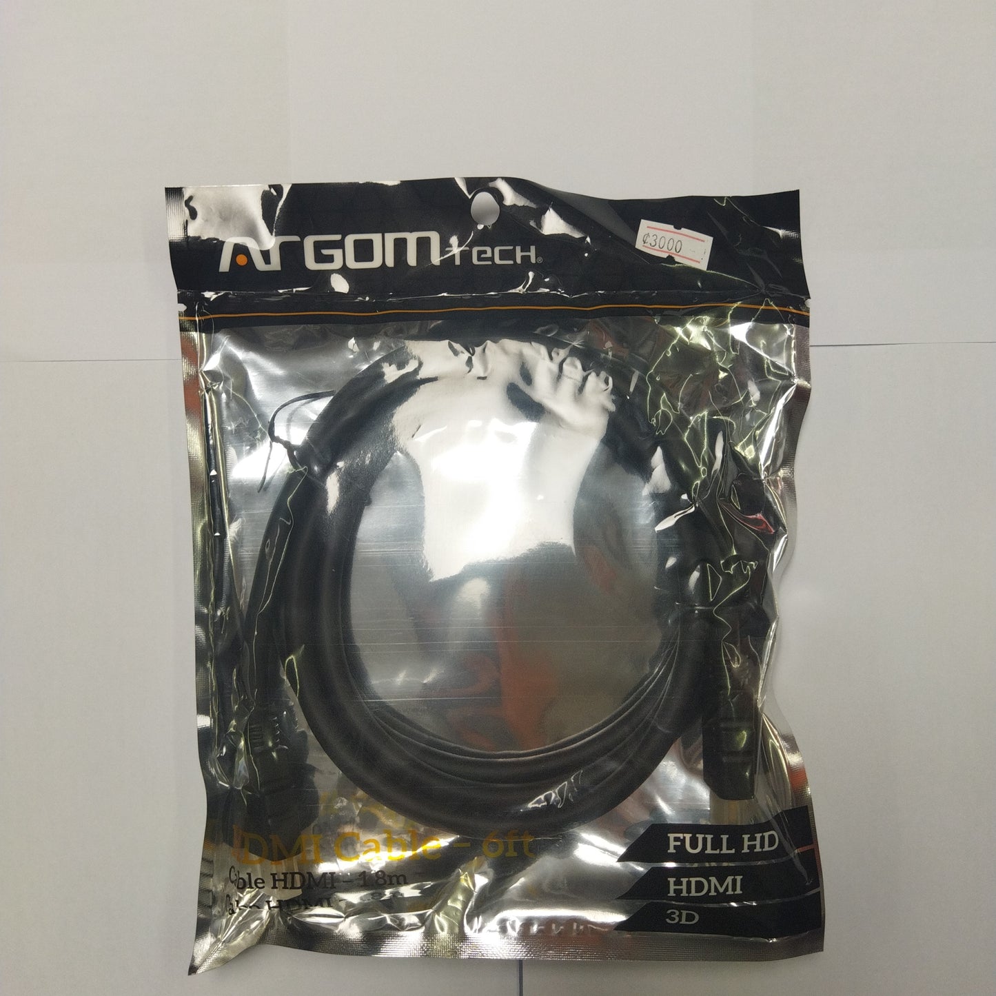 Cable HDMI, Full HD 3D, 6ft, Argom, modelo ARG-CB-1872