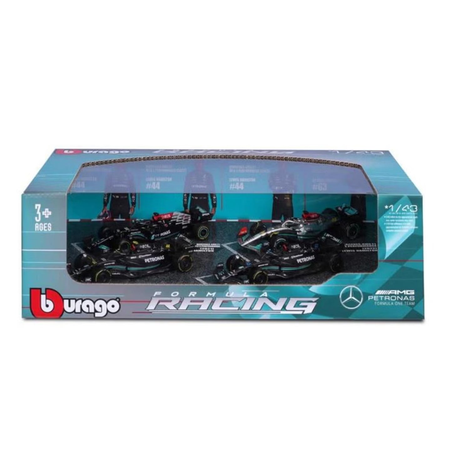 Bburago Mercedes AMG Petronas 4 Pack.