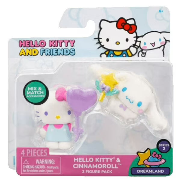 Hello Kitty And Friends Hello Kitty y Cinnamoroll Jazwares.