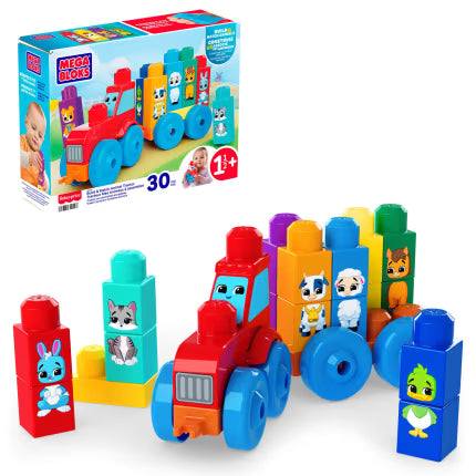 Mega Bloks Tractor con Animalitos Encajables.