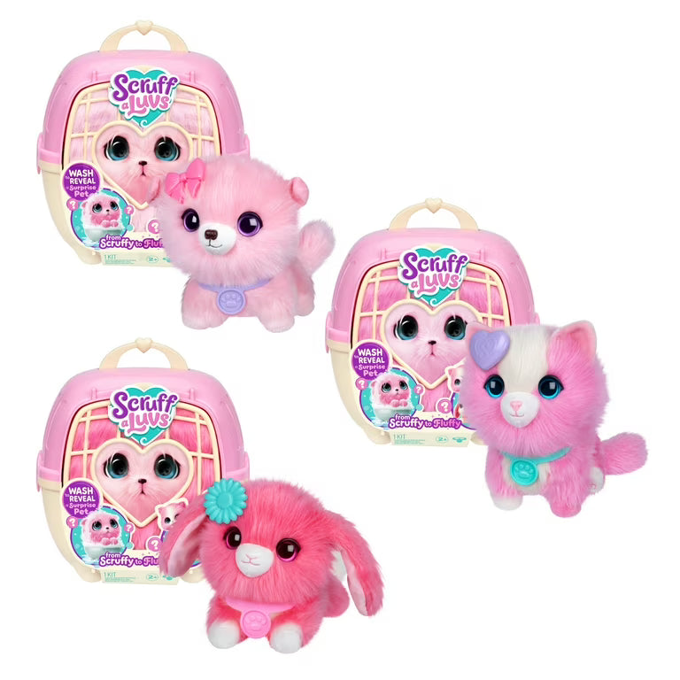 Peluche Misterioso Despelucado y Bien Aseados con Transportador Moose.