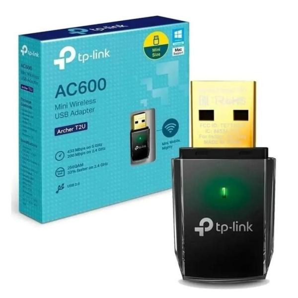 Adaptador Tp-Link Mini Inalámbrico USB AC600 Archer T2U.