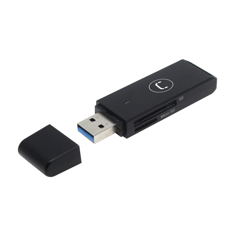 Adaptador Unno Tekno Lector de Memoria USB 3.0 CR1004BK.