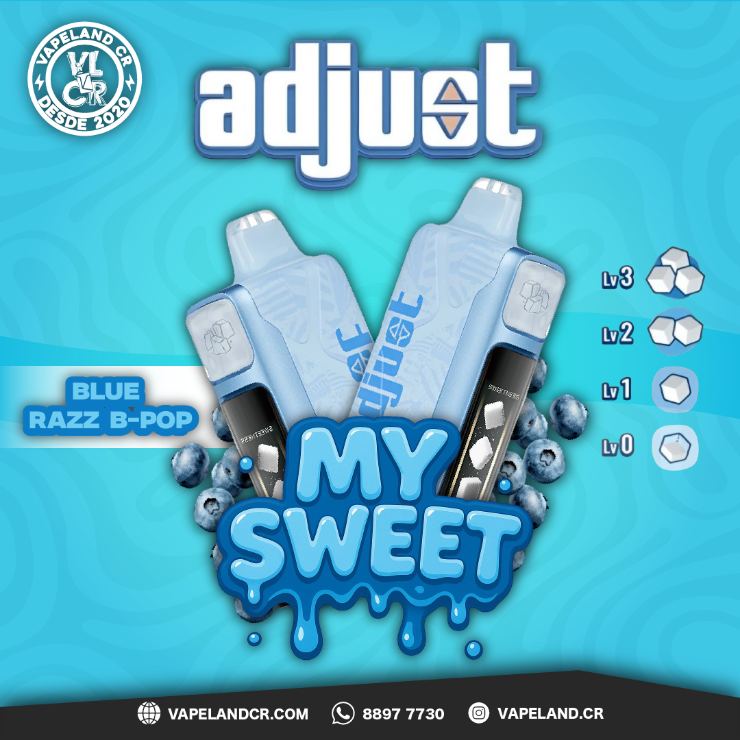 Adjust Mysweet Blue Razz B-Pop 40000 puffs.