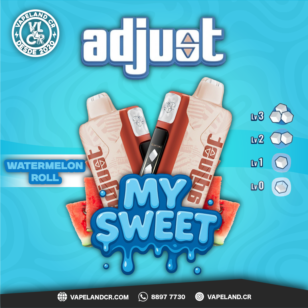 Adjust Mysweet Watermelon Roll Ups 40000 puffs.