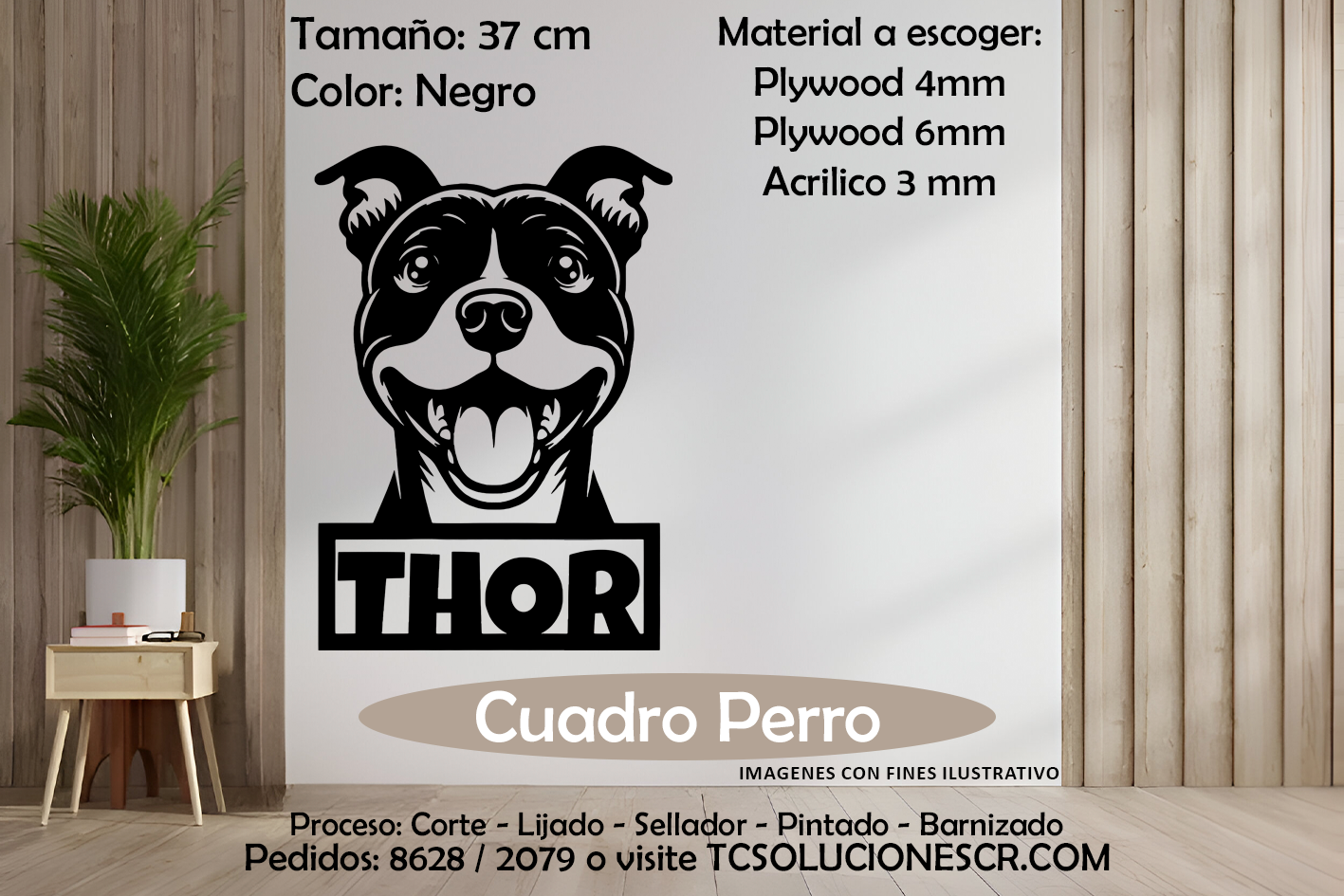 Cuadro Perro nombre Personalizado 23