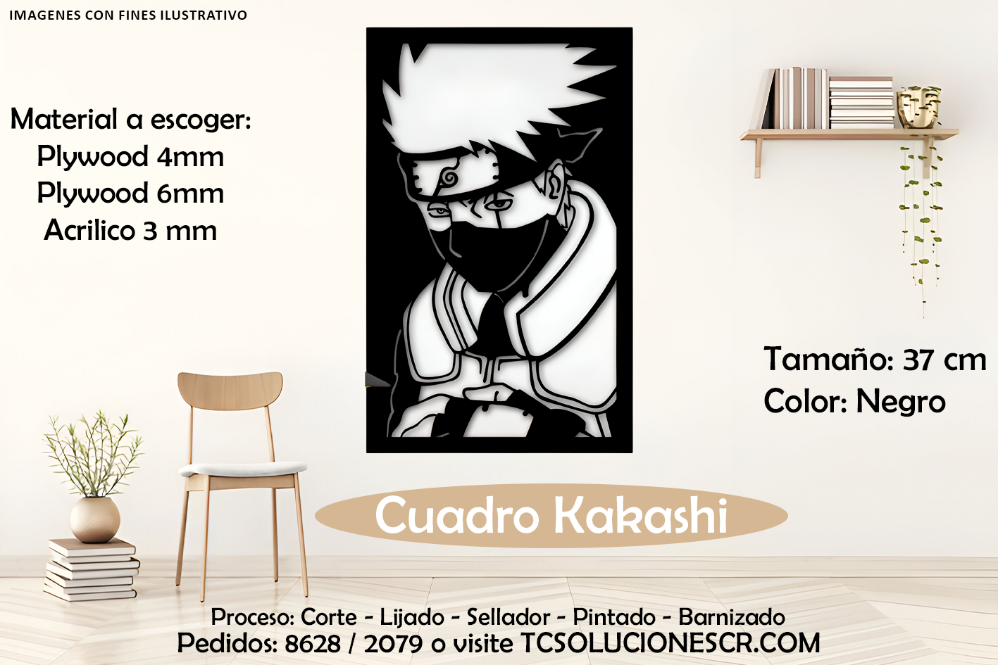 Cuadro Naruto Kakashi 2