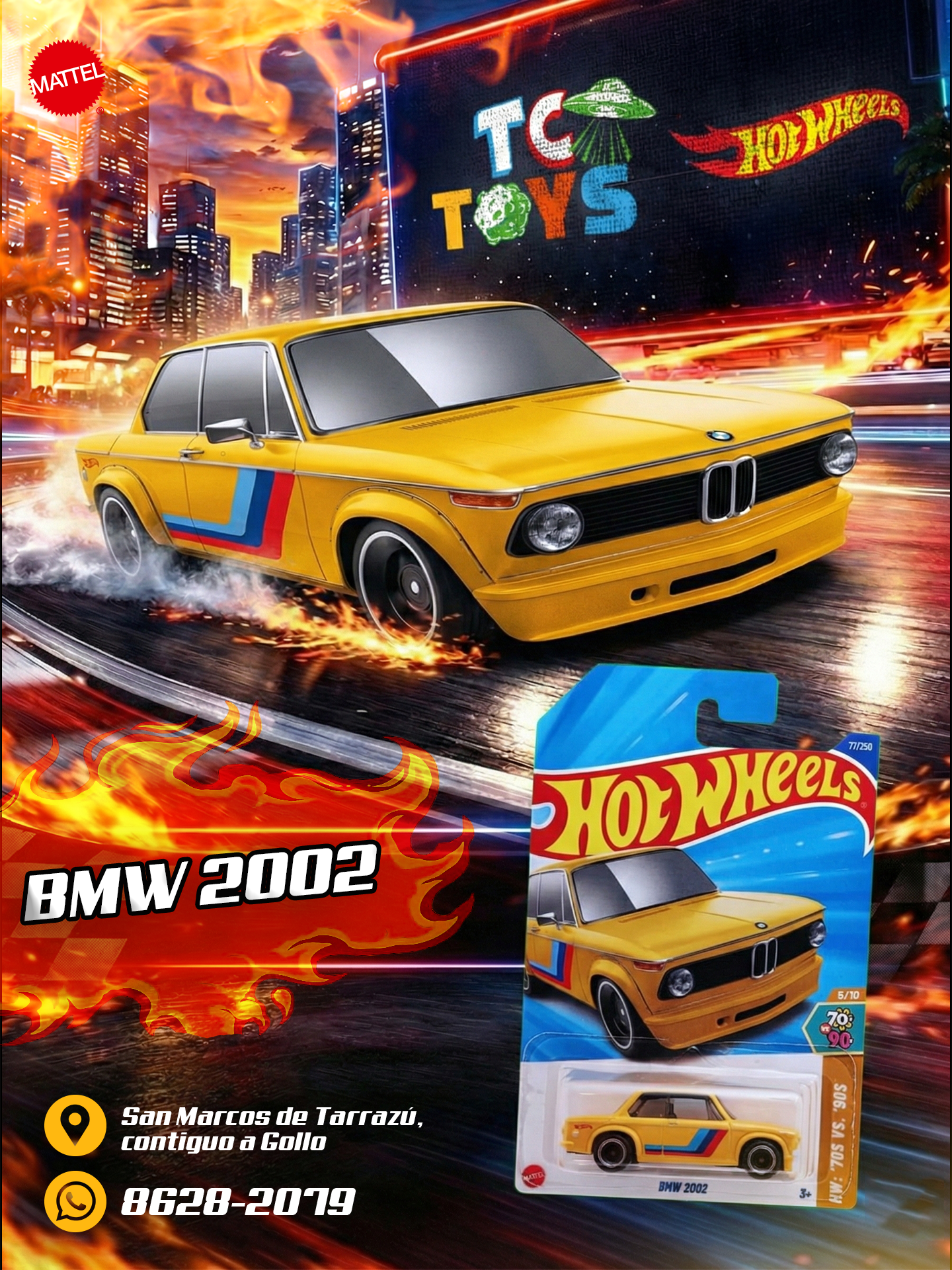 Hot Wheels BMW 2002 Amarillo.