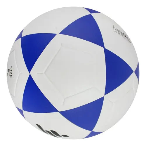 Balón de Futbol Laminado No Limits #5 Blanco con Azul.