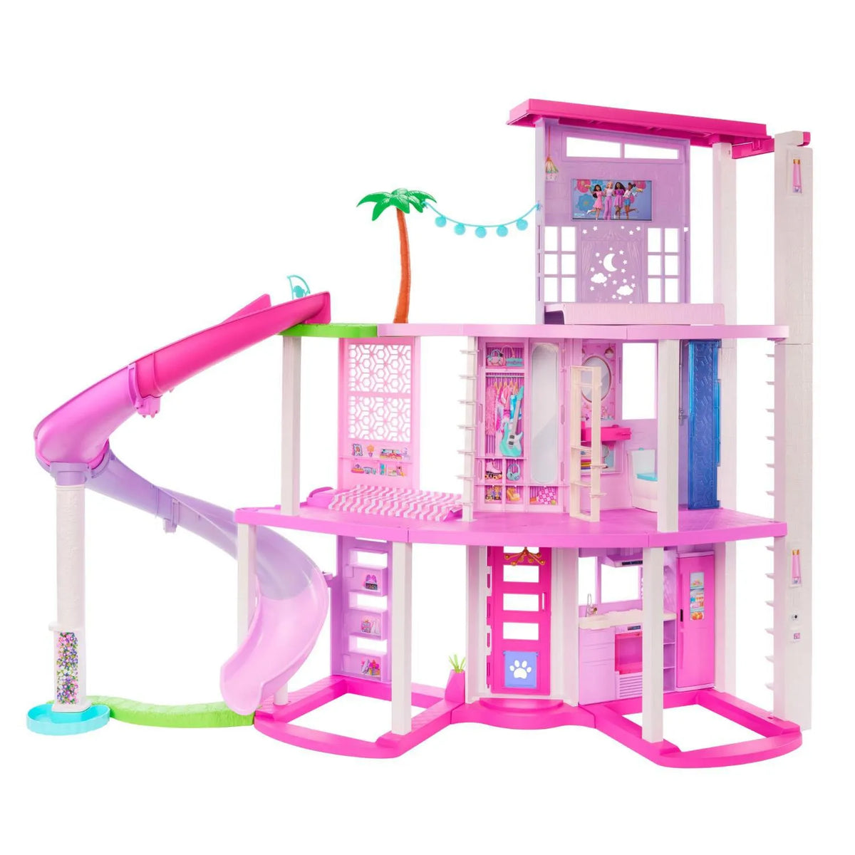 Barbie Casa de 3 Pisos con Tobogán.