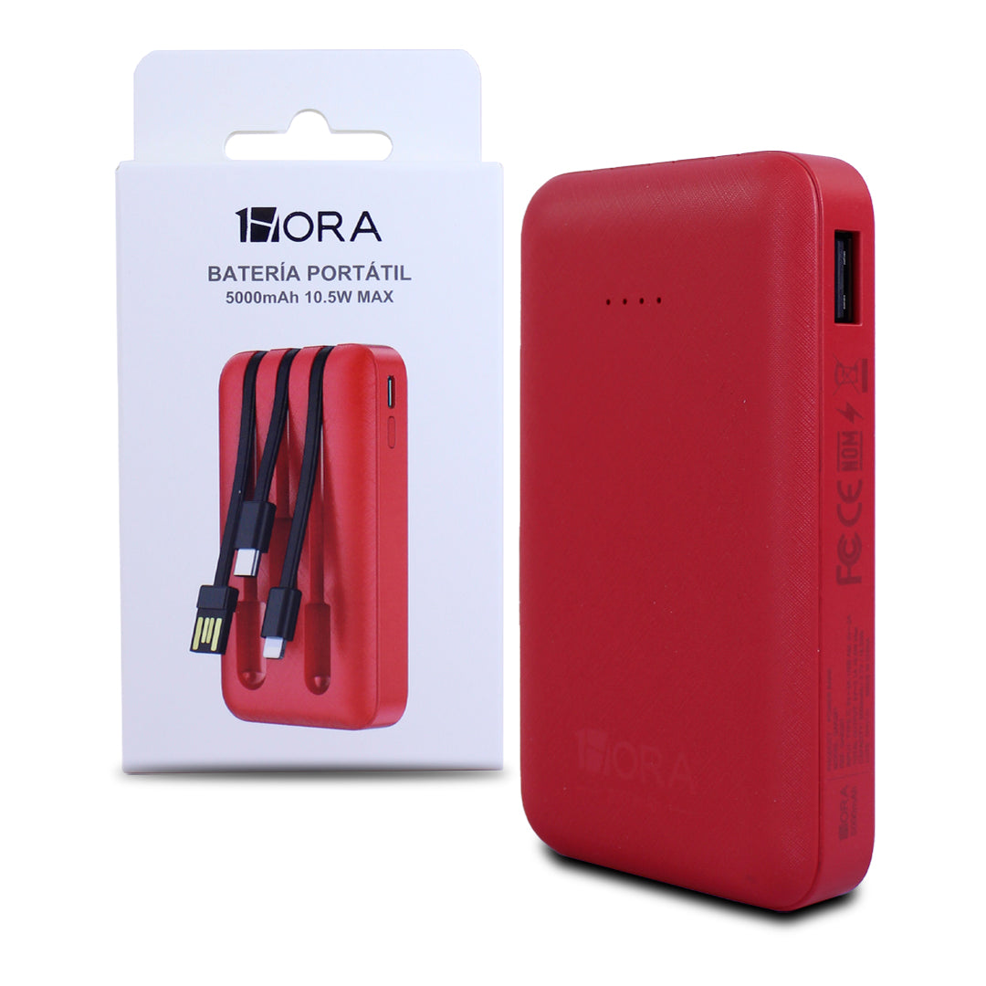 Batería Portátil 1Hora 5000 mAh.