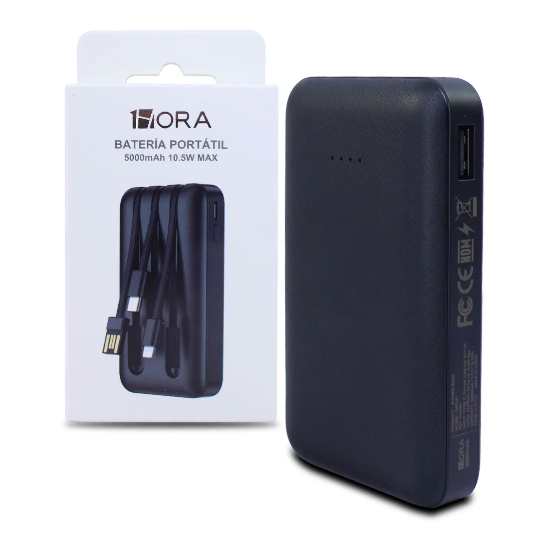 Batería Portátil 1Hora 5000 mAh.