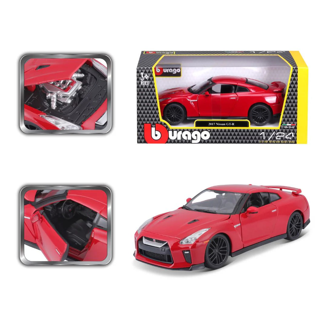 Bburago 2017 Nissan GT-R Rojo.