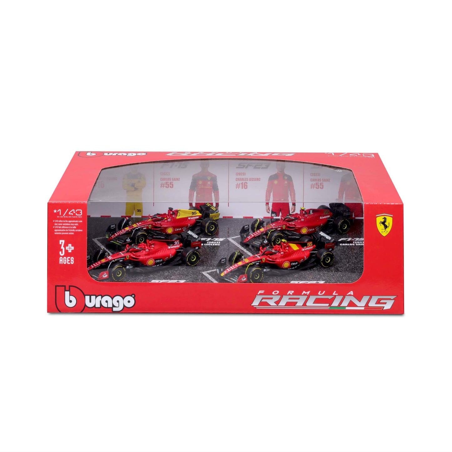 Bburago Formula 1 Ferrari 4 Pack.