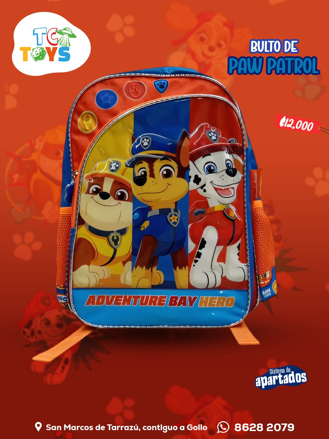 Bulto Mediano de Paw Patrol.