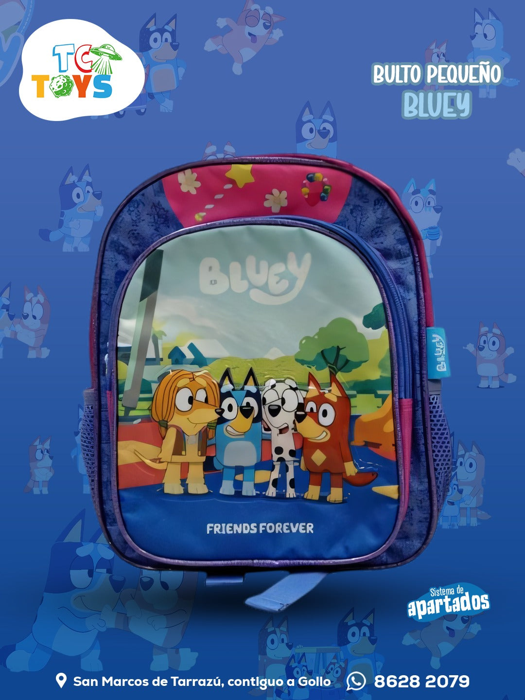 Bulto Pequeño de Bluey Amigos por Siempre.