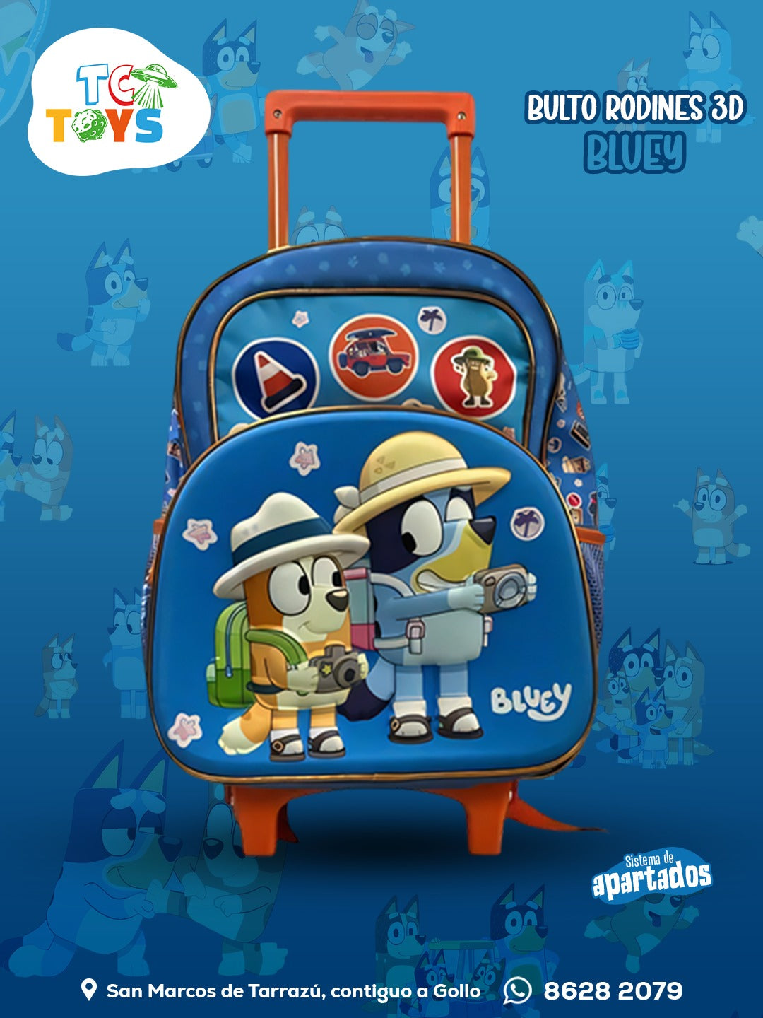 Bulto de Rodines 3D de Bluey.
