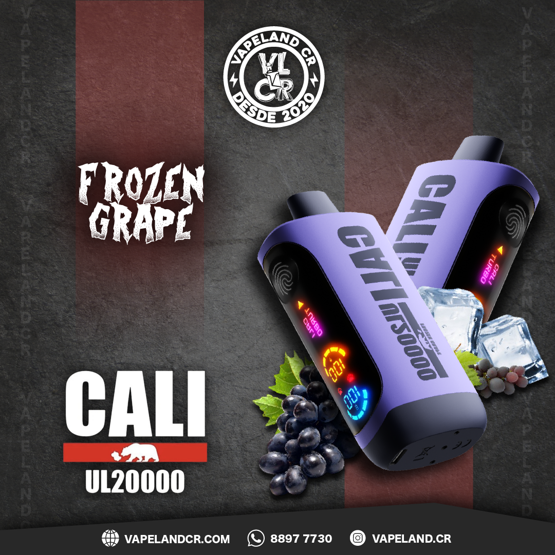 Cali Bars Frozen Grape 20000 puffs.
