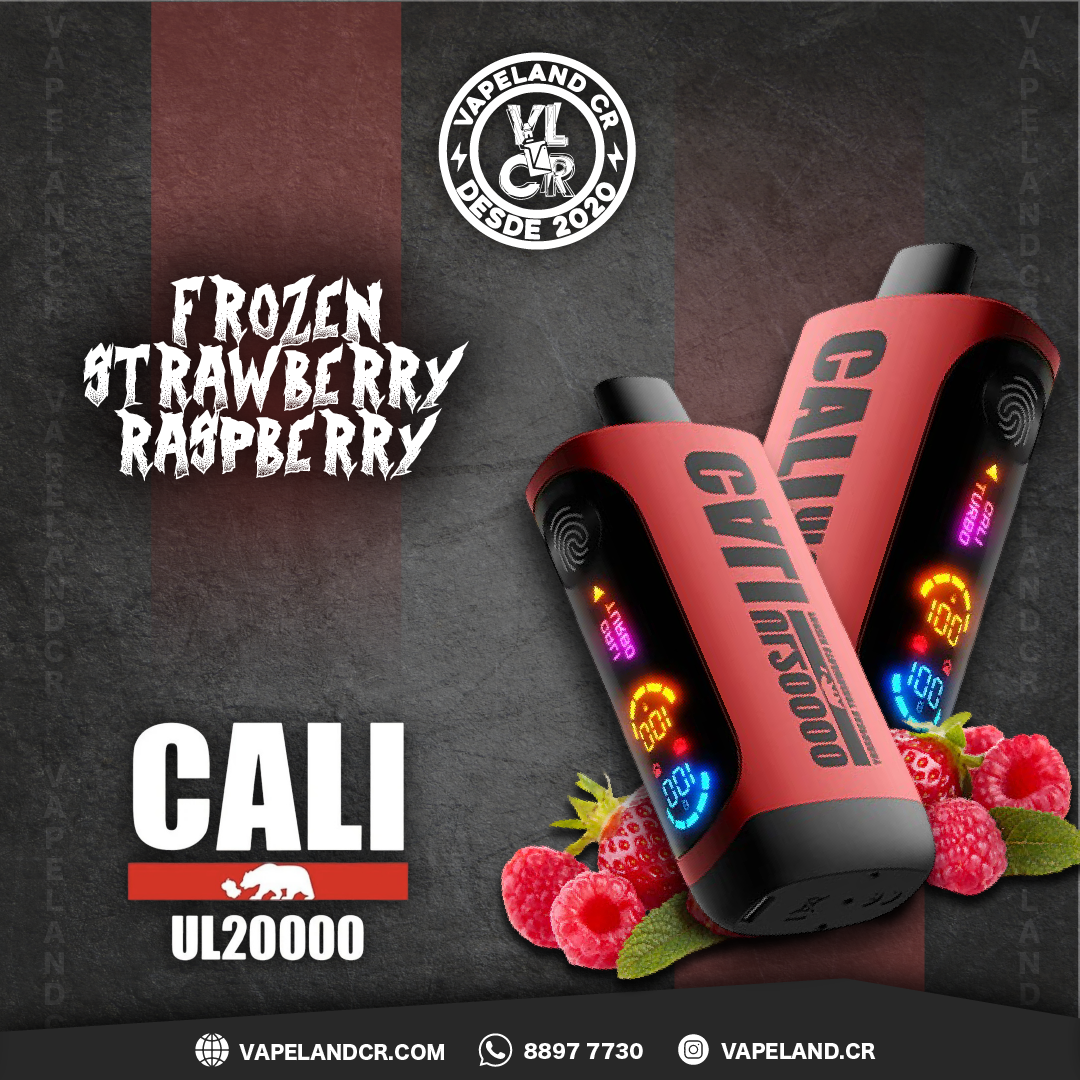 Cali Bars Frozen Strawberry Raspberry 20000 puffs.