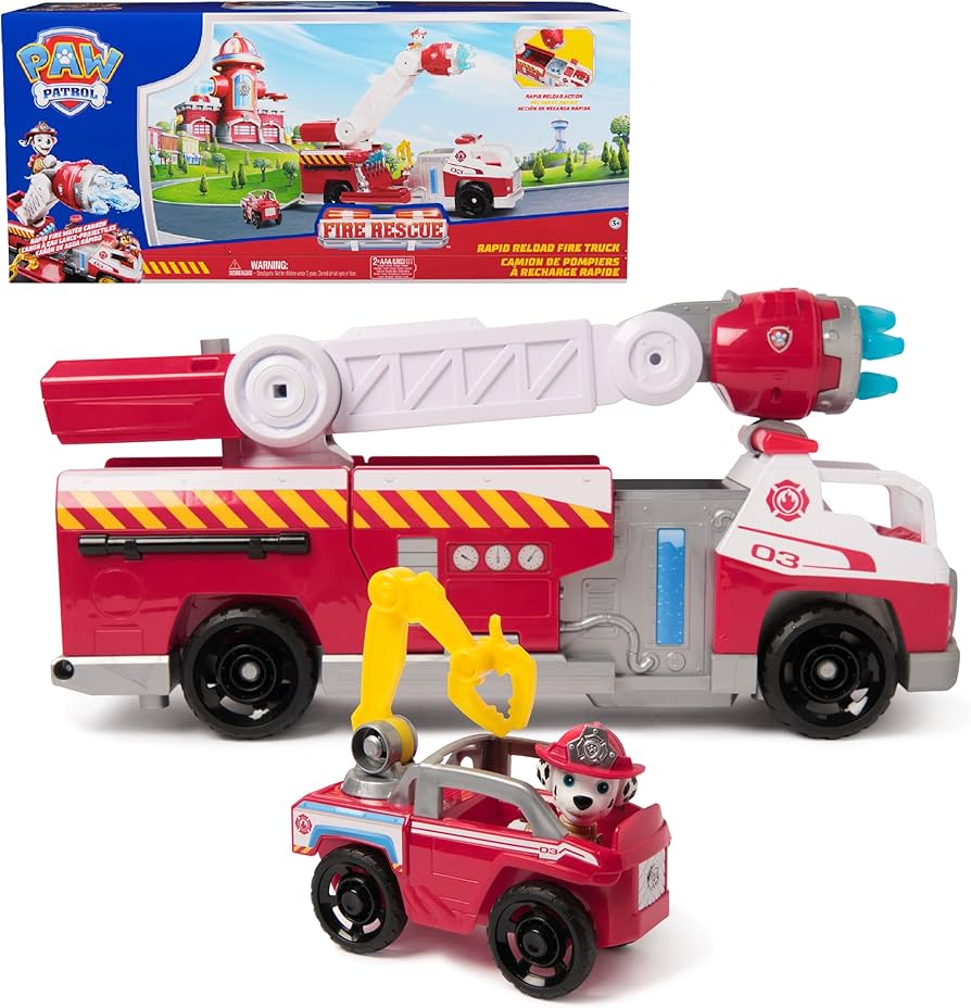 Camión de Bomberos Paw Patrol Cañón de Agua Rápido.