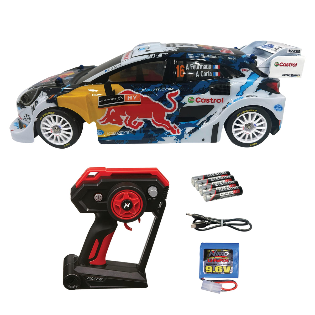 Carro a Control Remoto Nikko Elite Race M-Sport Ford Puma Hybrid Rally1 #16 Fourmaux.
