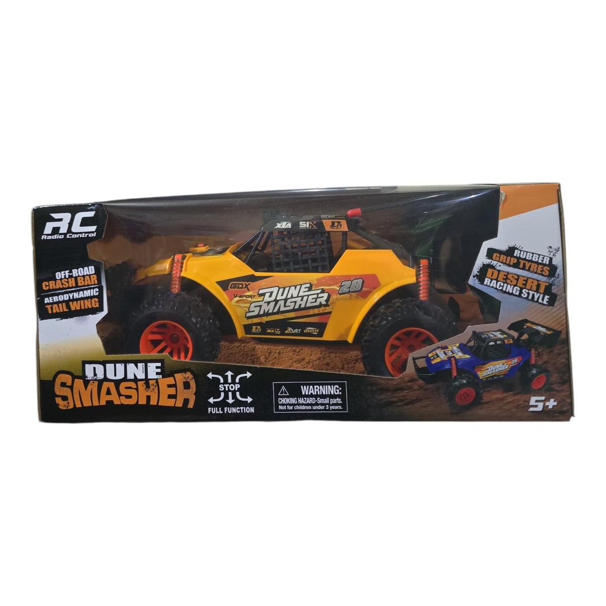 Carro a Control Remoto de Rally Dune Smasher Amarillo.