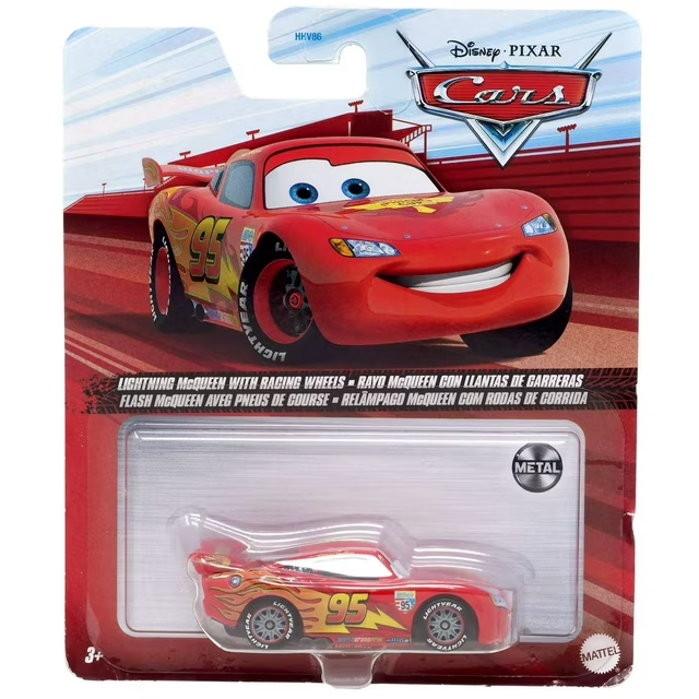 Cars Mattel Rayo Mcqueen con Llantas de Carrera.