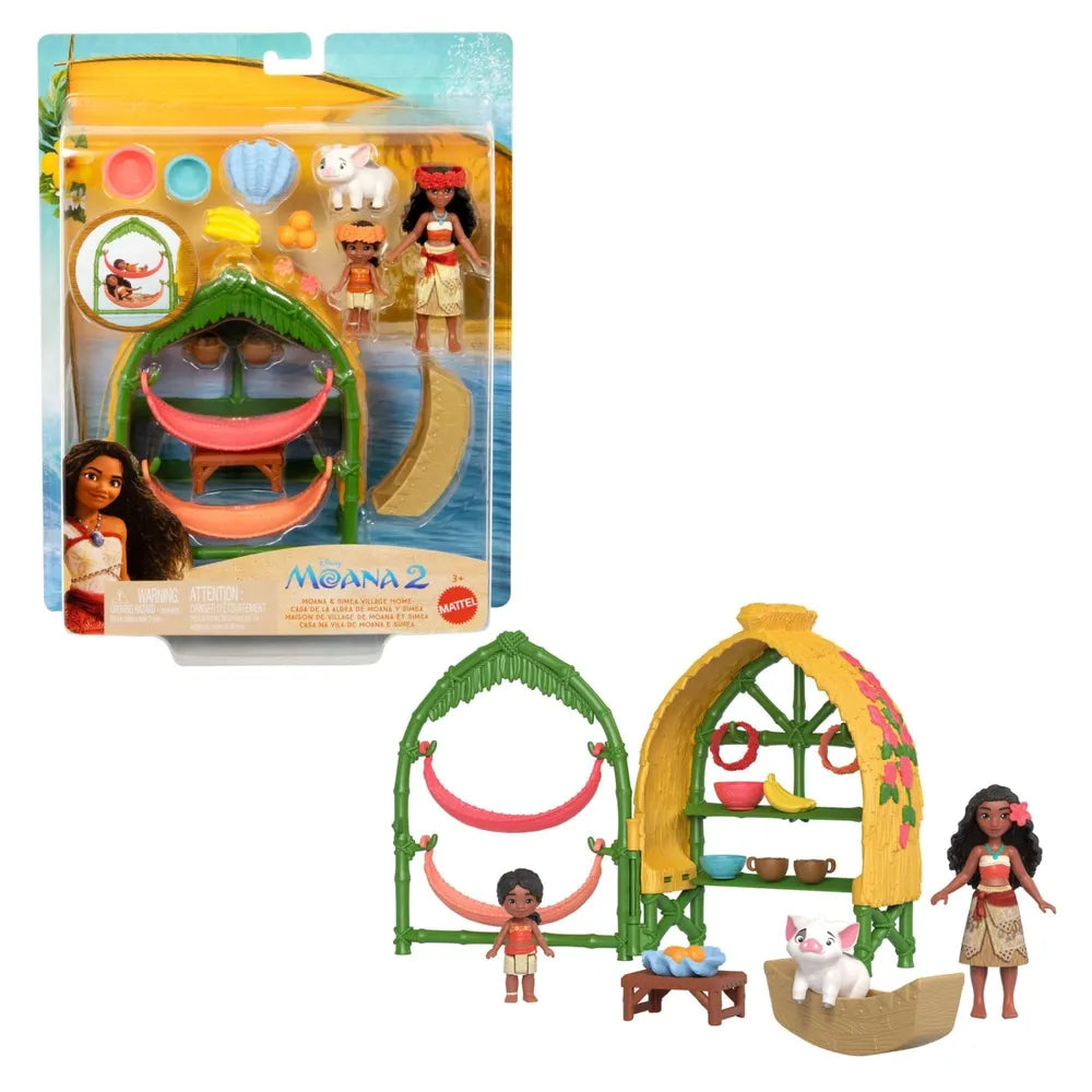 Casa de la Aldea de Moana y Simea Disney Moana 2 Mattel.