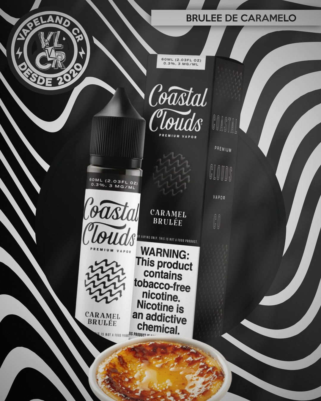 Coastal Clouds Caramel Brulée 3mg y 6mg.