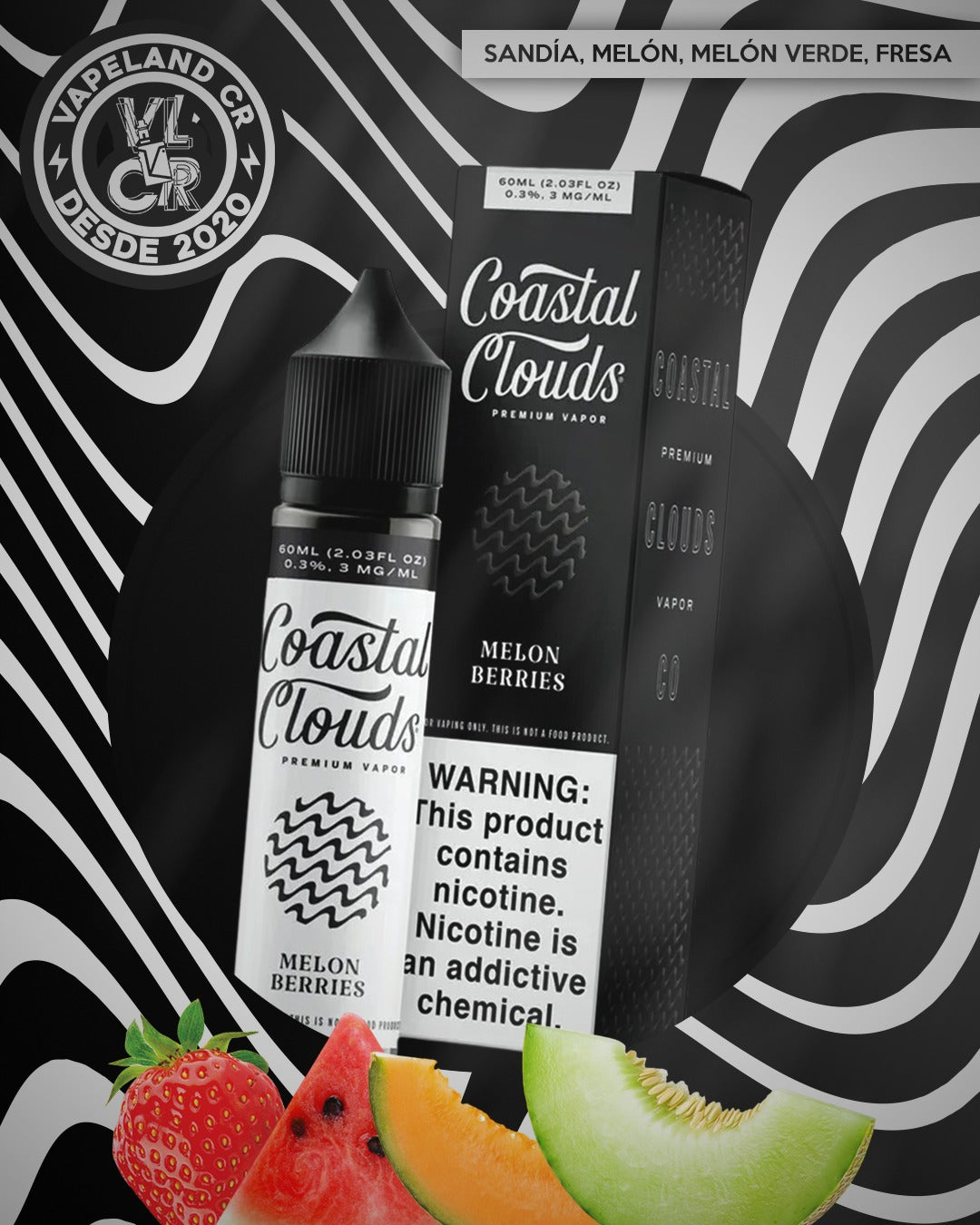 Coastal Clouds Melon Berries 3mg y 6mg.