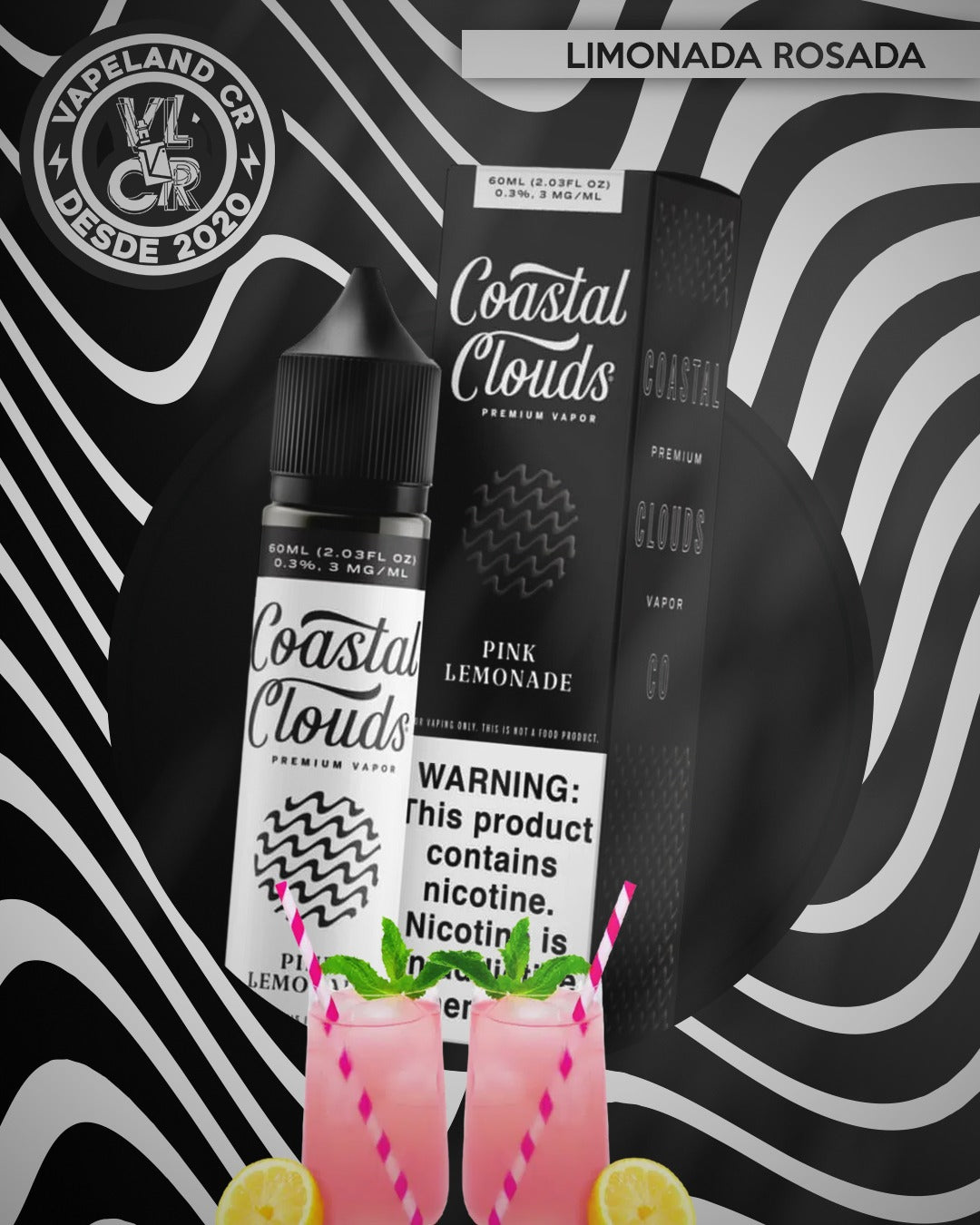 Coastal Clouds Pink Lemonade 3mg y 6mg.