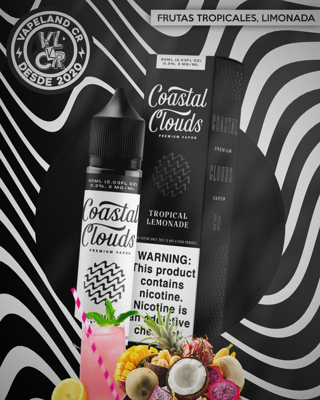 Coastal Clouds Tropical Lemonade 3mg y 6mg.