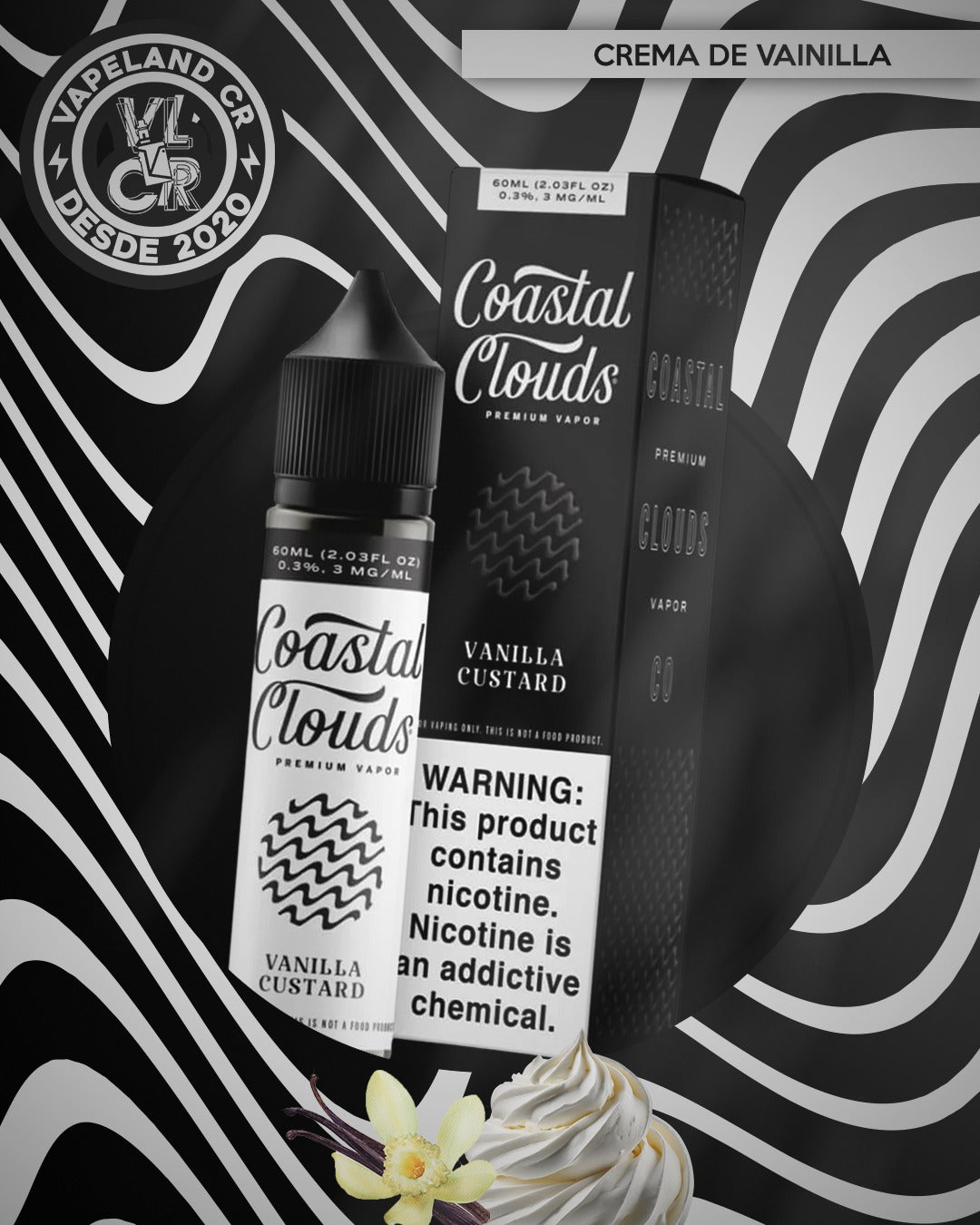 Coastal Clouds Vanilla Custard 3mg y 6mg.