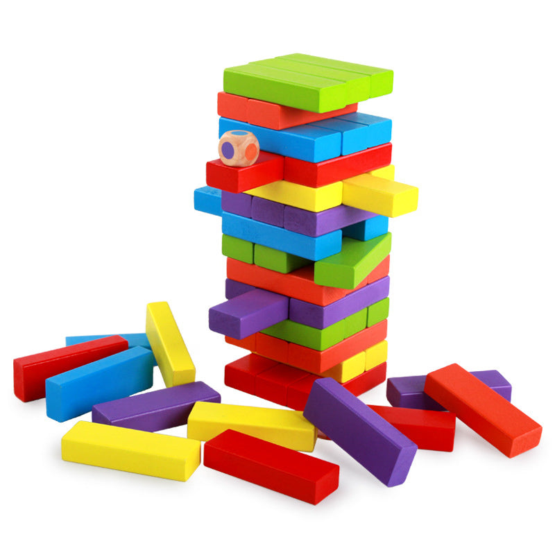 Juego de Mesa Torre de Madera de Colores.