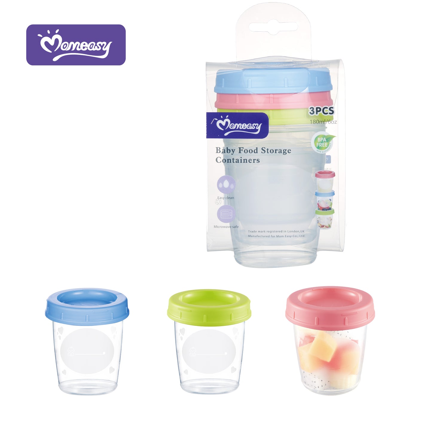 Contenedor de Almacenamiento de Alimentos 6oz Momeasy.