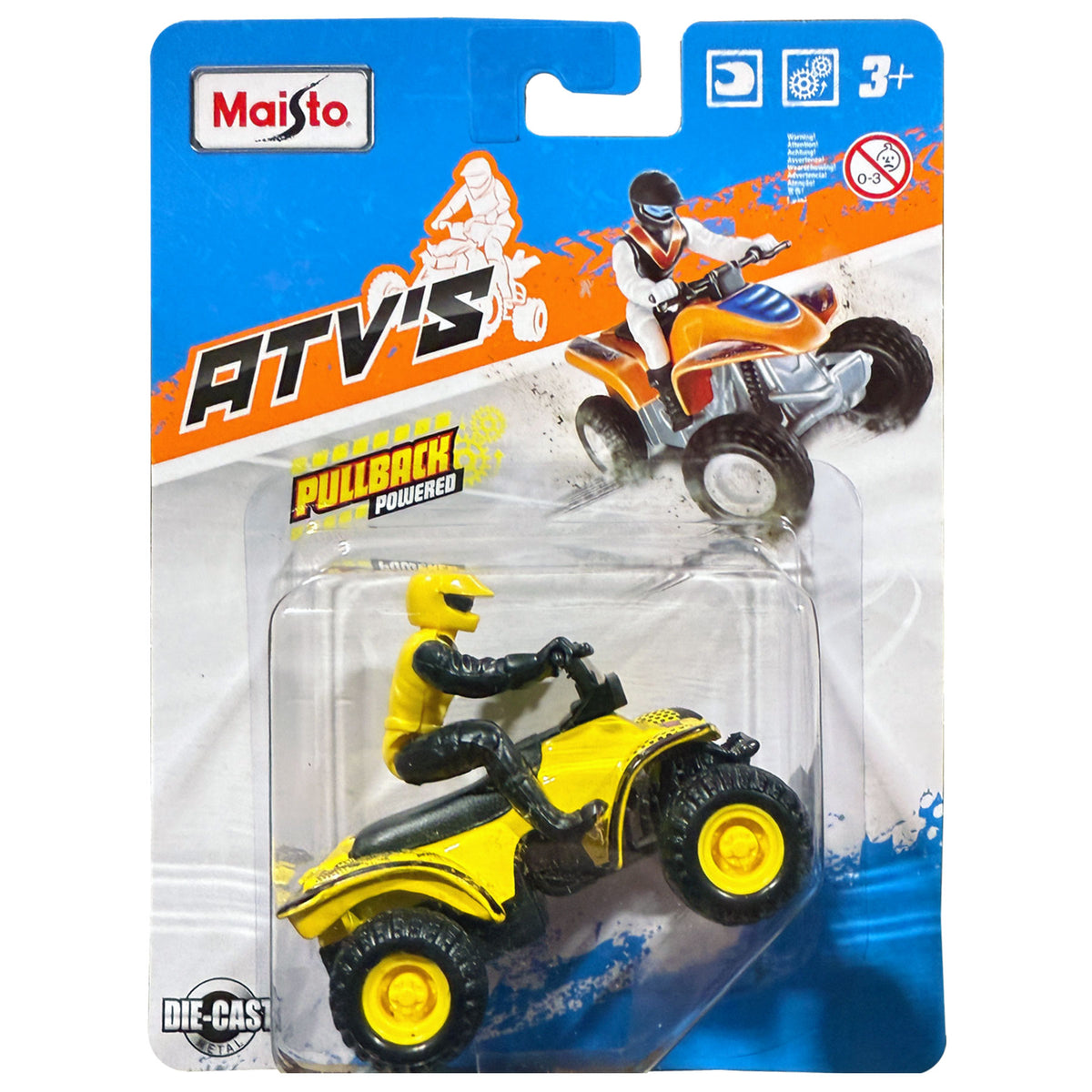 Cuadriciclo Maisto ATV'S Amarillo con Negro.