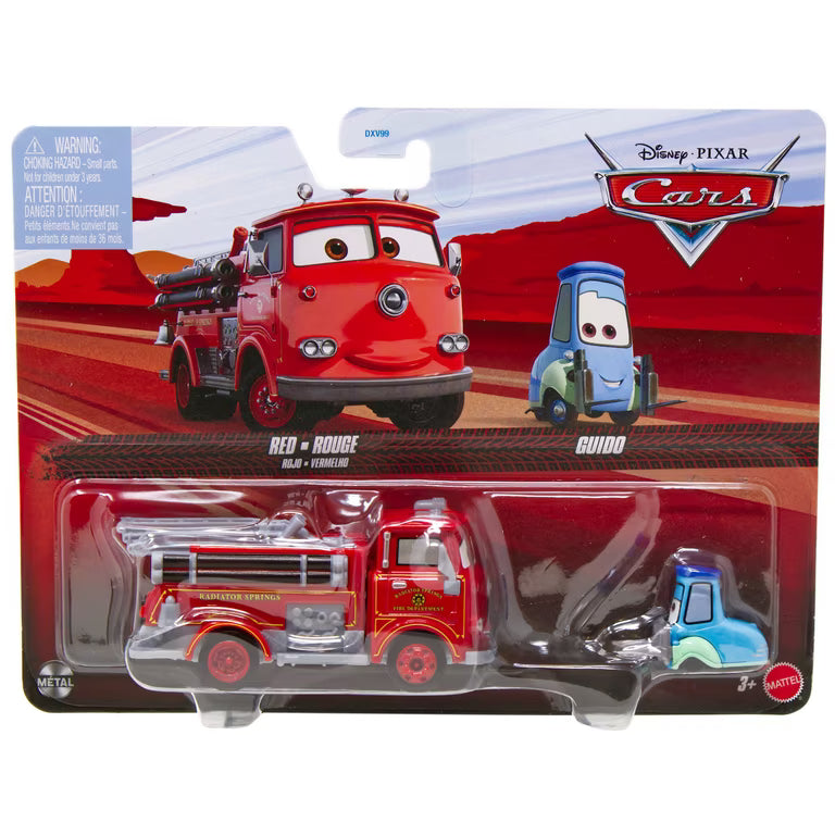 Carros Cars Set de 2 Rojo y Guido.