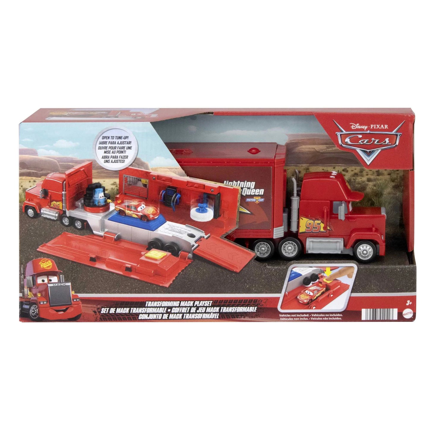 Disney Pixar Cars Set de Mack Transformable Mattel.