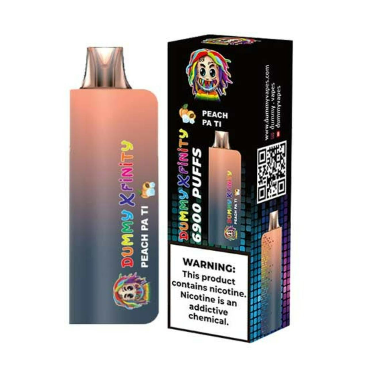 Dummy Vapes XFINITY Peach Ice 6900 puffs.