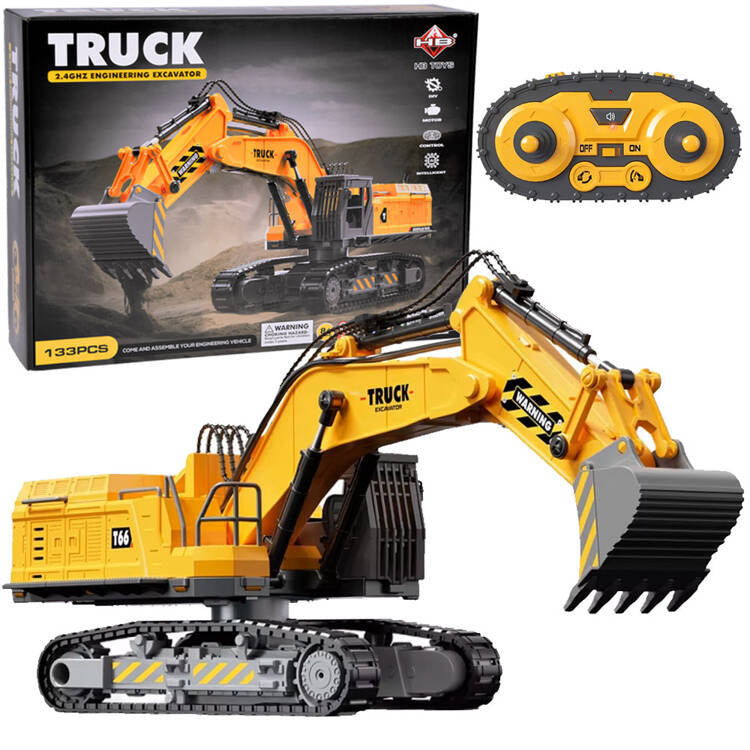 Excavadora Armable de Control Remoto 133 Pcs HB Toys.