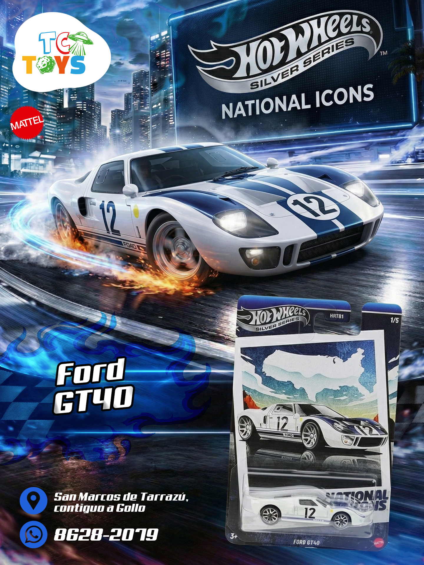 Hot Wheels Silver Series National Icons Ford GT40.