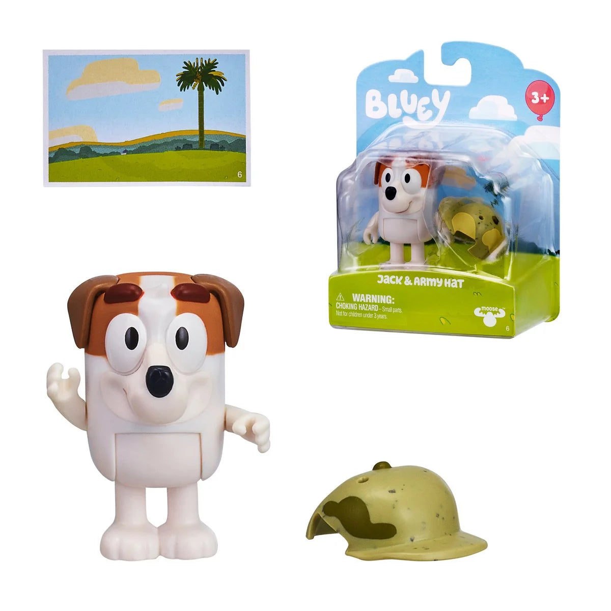Figura Bluey Jack con Gorra Moose.