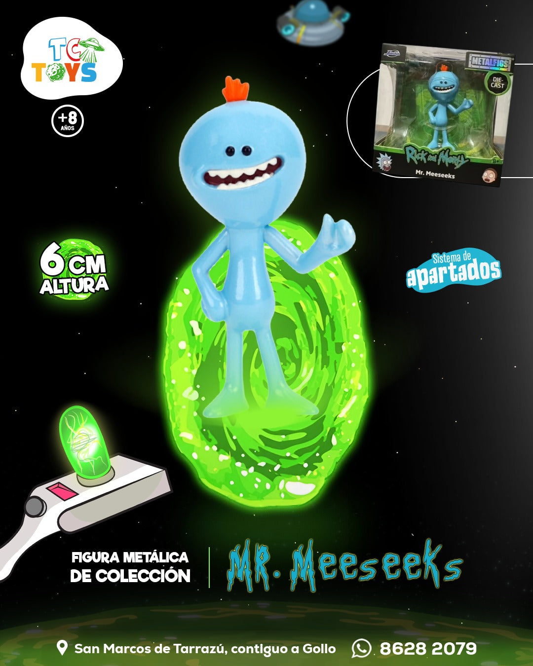 Figura Jada Metalfigs Rick And Morty Mr. Meeseeks.
