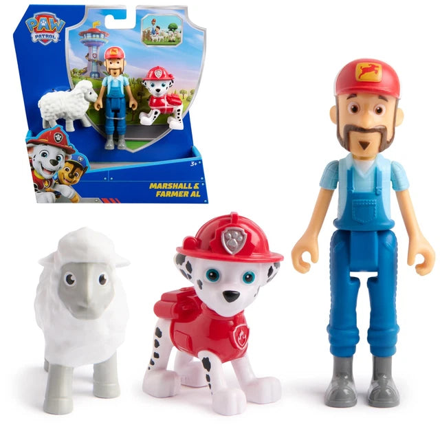 Figura Paw Patrol Marshall y Farmer Al Spin Master.