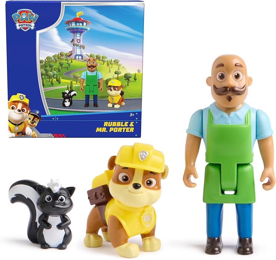 Figura Paw Patrol Rubble y MR.Porter Spin Master.