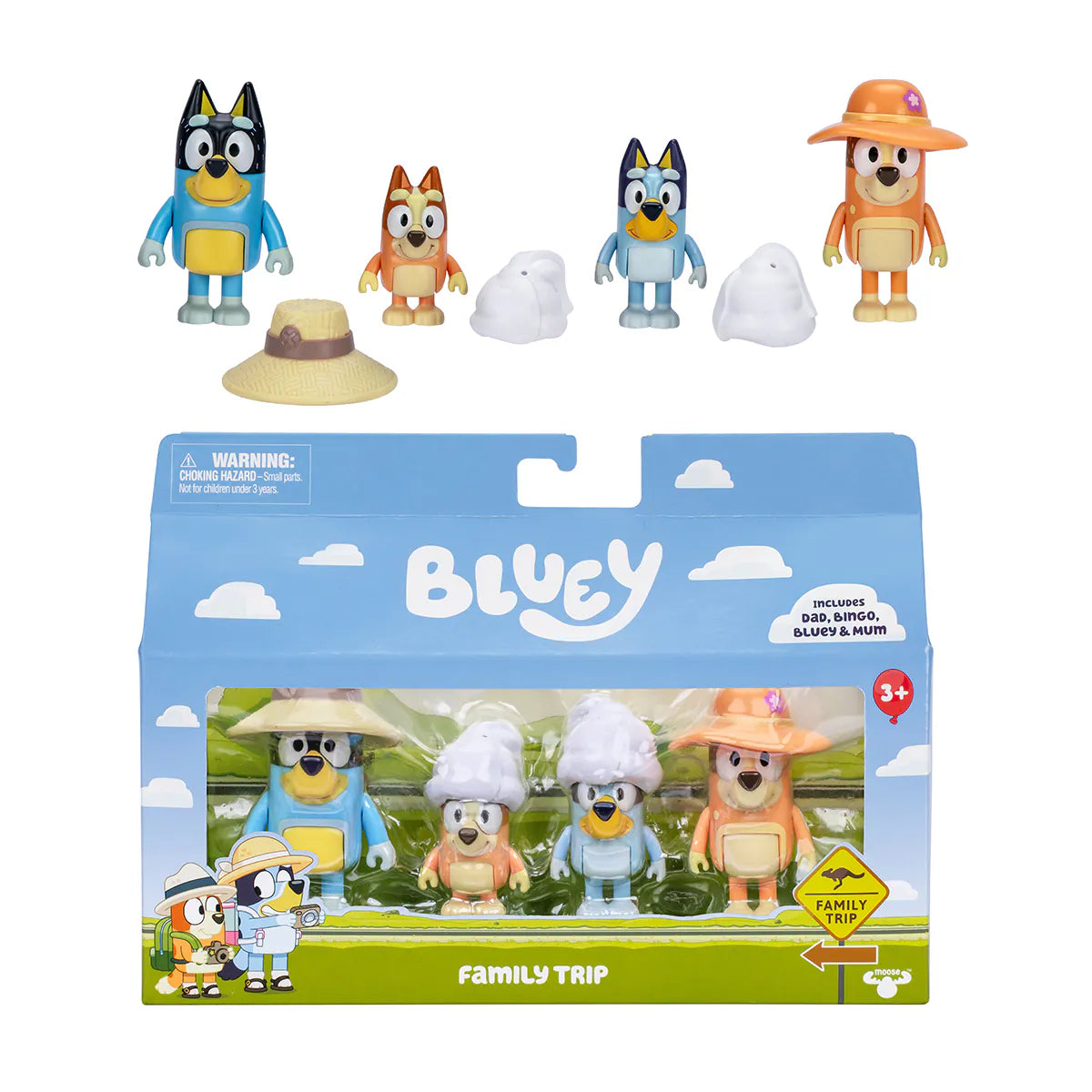 Figuras Bluey Viaje Familiar Moose.