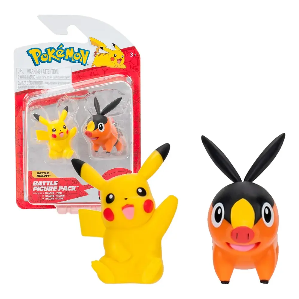 Figuras Pokémon Battle Figure Pack Pikachu + Tepig.