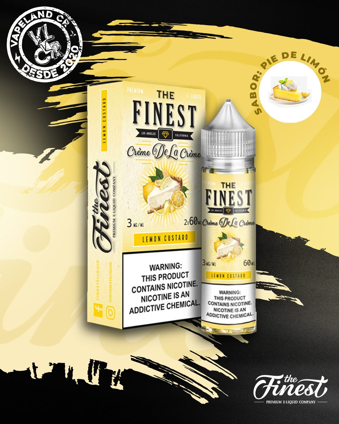 Finest Lemon Custard 3mg y 6mg.