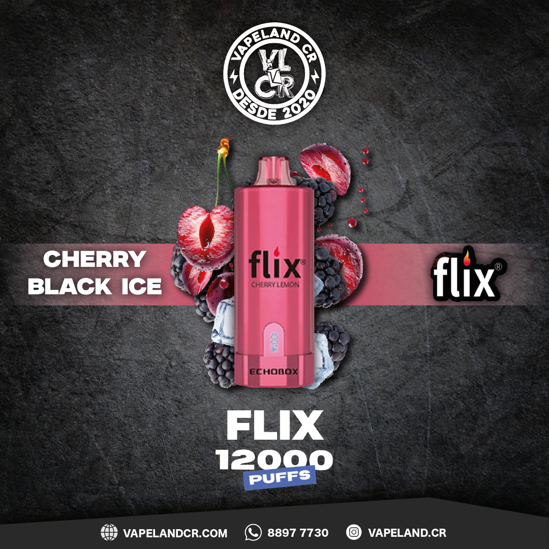 Flix Echobox Cherry Black Ice 12000 puffs.