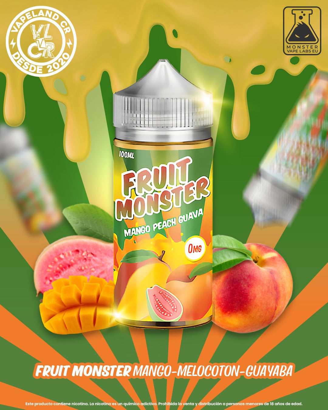 Fruit Monster Mango Peach Guava 3mg y 6mg.